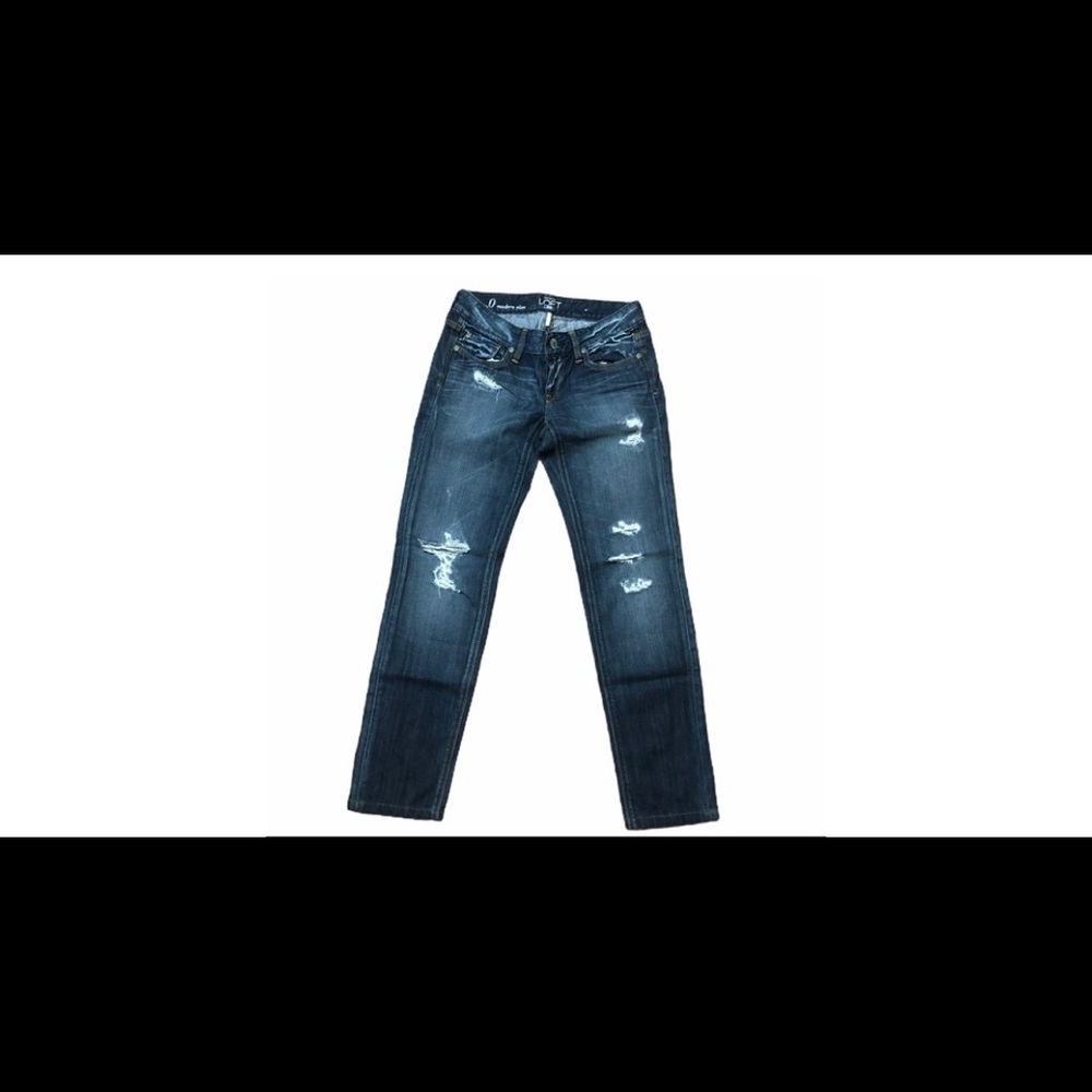 ANN TAYLOR LOFT Denim Distressed Modern Slim jeans